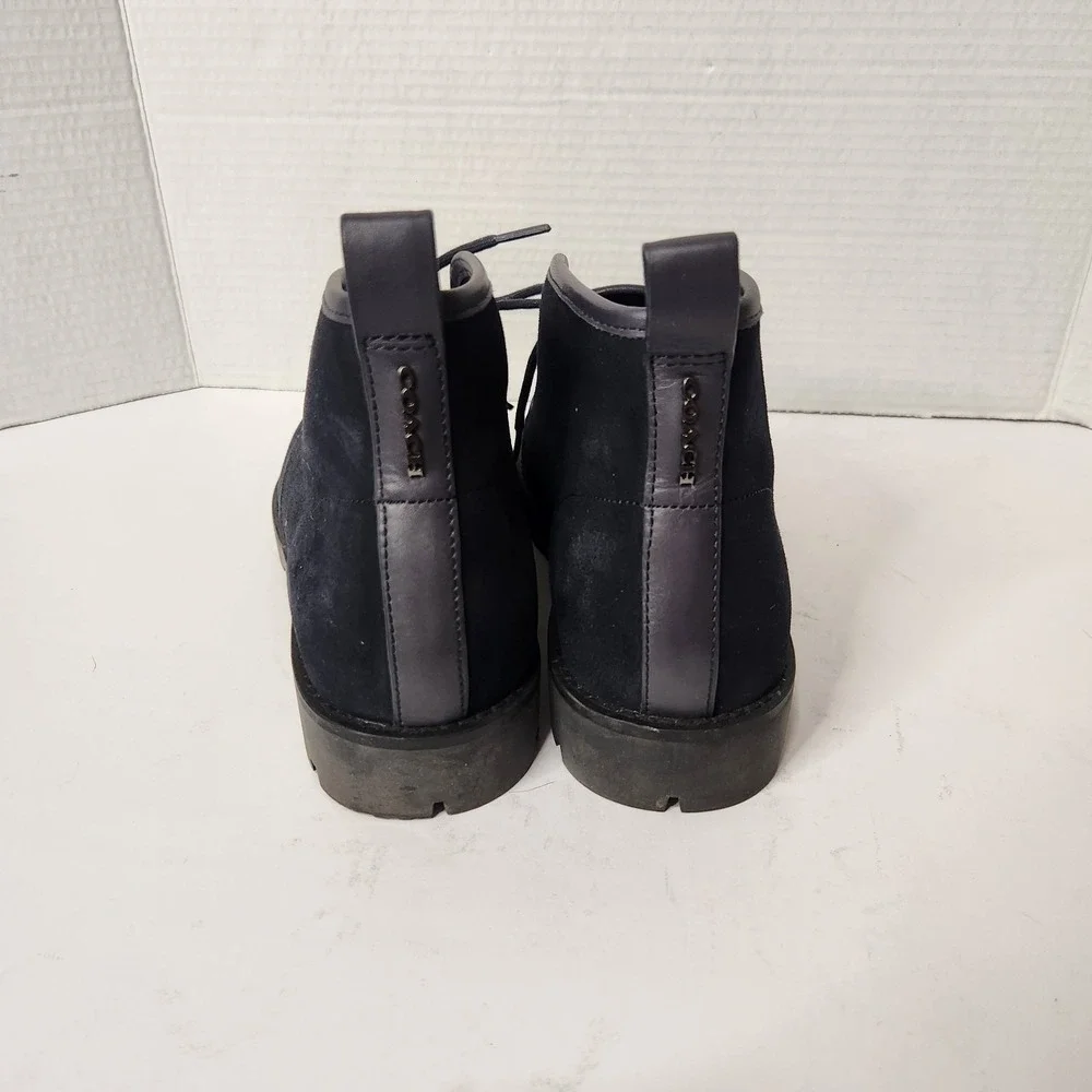 Coach Men's Designer Desert Boot‎ Size 9D Midnight Navy Color